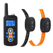 Электрический для останова лая тренировочный ошейник 600 м дистанционный диапазон вибрации Электрический ударный звуковой контроль электронный ошейник против лая