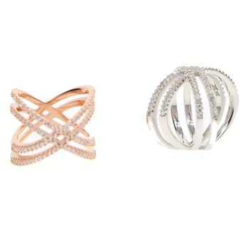 

Free Shipping 925 Sterling Silver X CZ cubic zirconia Ring Wedding Brand Ring Jewelry Christmas Gift Women Jewelry Finger Rings