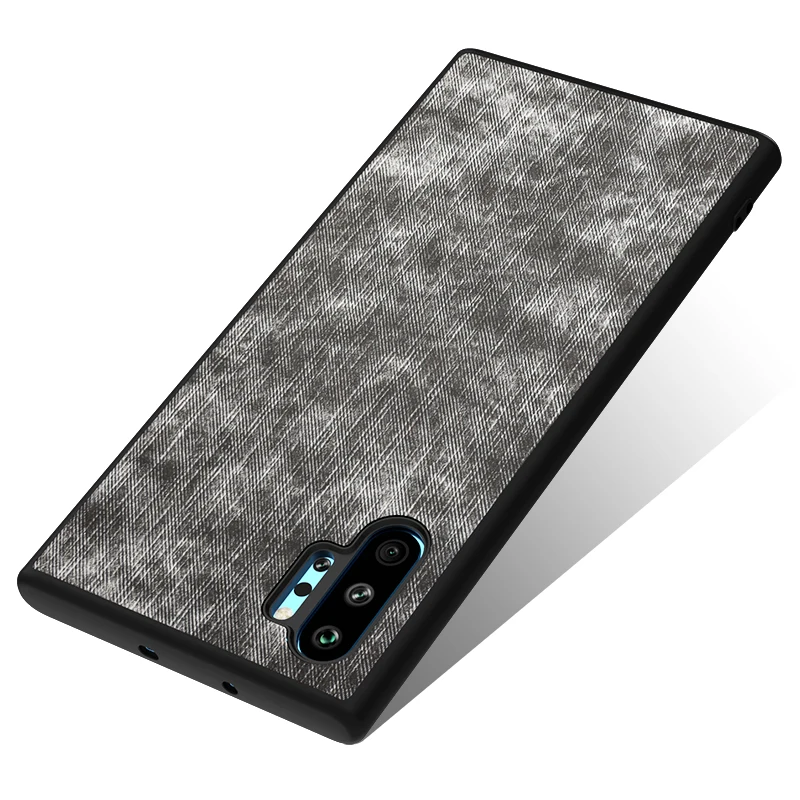 style 01 Для samsung Galaxy Note 10 чехол Роскошный мягкий полиуретановый край+ тканевая текстура защитная задняя крышка чехол для samsung note 10 plus 10pro - Цвет: style 01