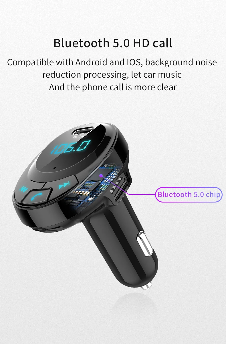 YIBEIKA автомобильное зарядное устройство с fm-передатчиком Bluetooth приемник 3.1A двойное автомобильное usb-устройство для зарядки телефона аудио mp3-плеер TF, Карта автомобильный комплект