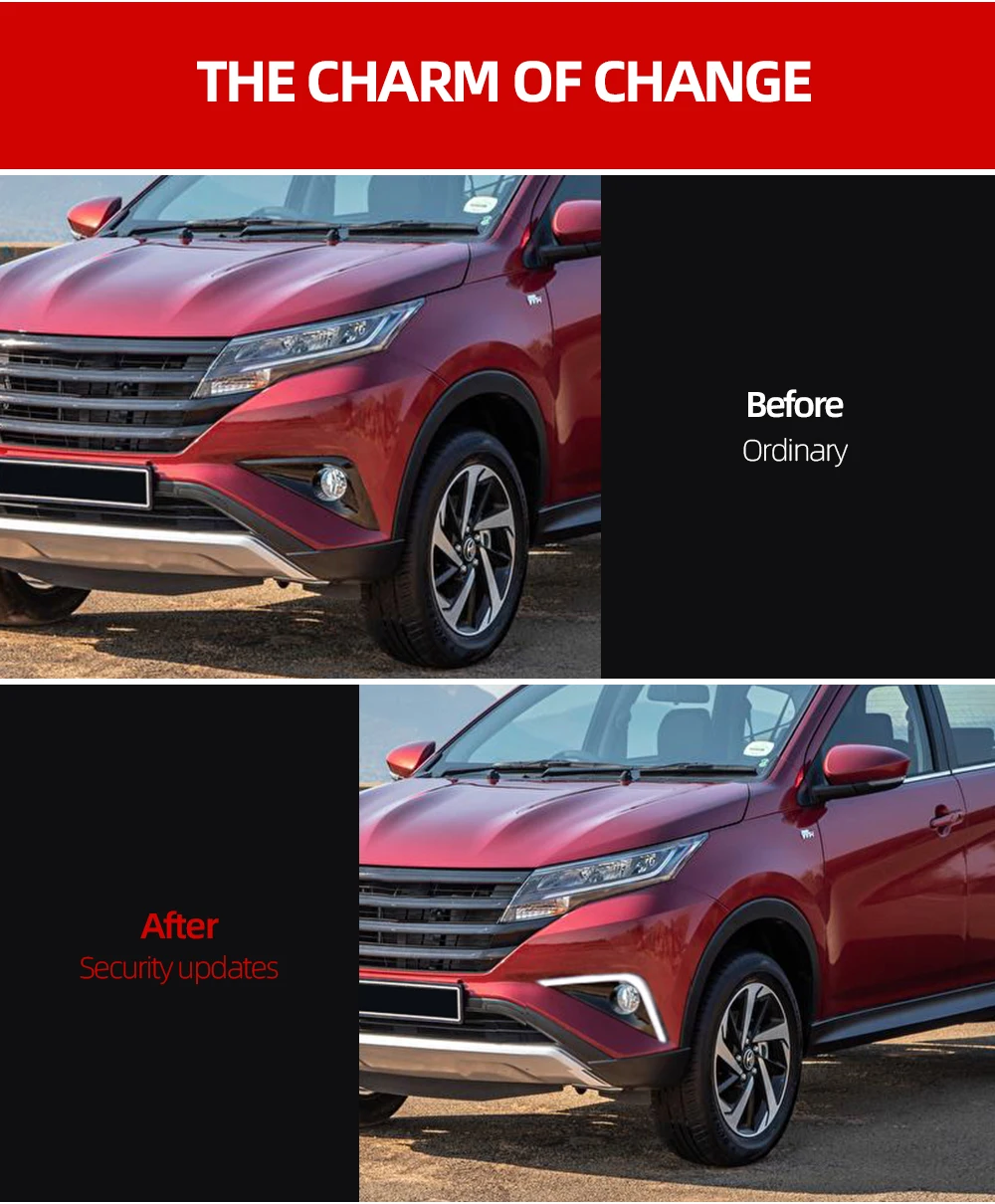 Автомобильная проблесковая 2 шт. Светодиодный дневной светильник для Toyota Раш автомобильные аксессуары Водонепроницаемый 12 В DRL Противотуманные фары украшения