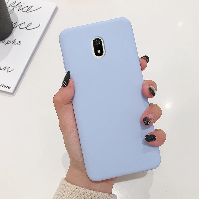 Матовый однотонный чехол ярких цветов для XiaoMi RedMi 8A RedMi8A 6,22 дюймов чехол для смартфона TPU резиновый мягкий силиконовый чехол бампер