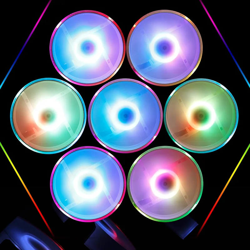 Охлаждающий вентилятор Aigo для ПК 120 мм чехол RGB компьютера вентиляторы с тихим