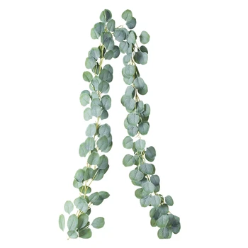 

Artificial Vines Faux Silk Eucalyptus Garland ,Home Decoration Greenery Wedding Backdrop Arch Wall Decor