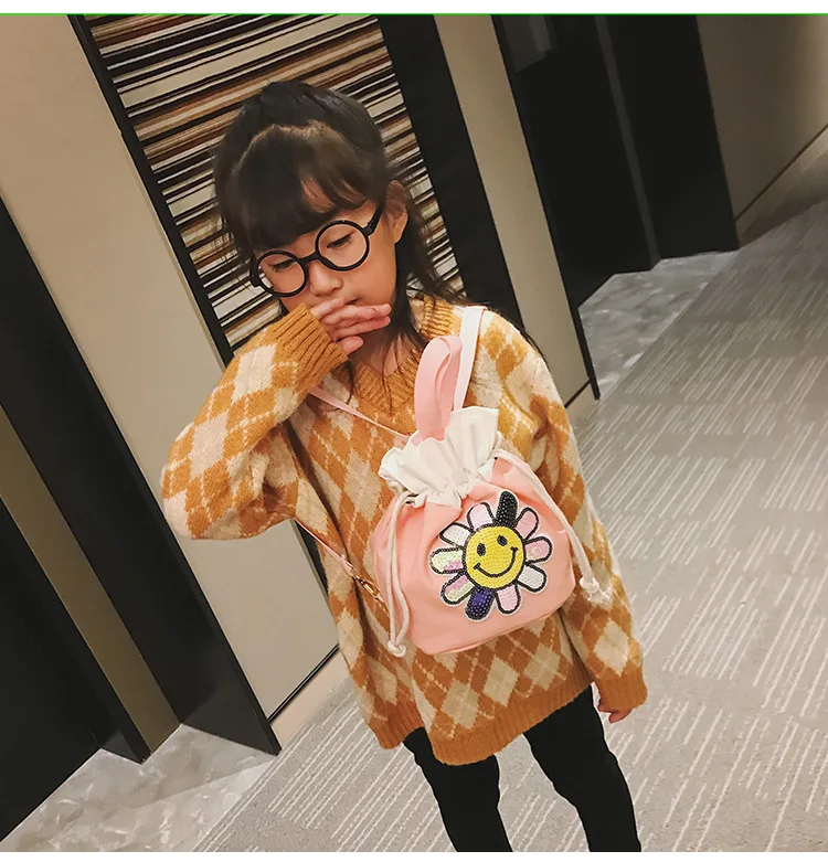 CHILDREN'S Bag New Style Listed Small Clear Canvas KID'S Messenger Bag