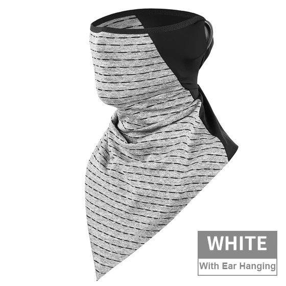 With Ear-White WEST BIKING, летняя велосипедная маска для лица, анти-УФ головной убор, велосипедная Кепка для бега, анти-пот, велосипедная бандана, волшебный спортивный шарф, маска для лица - Цвет: With Ear-White