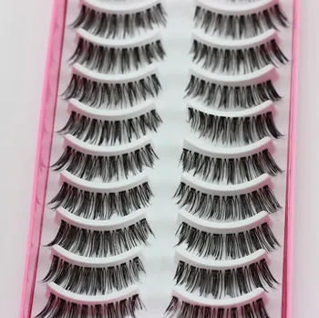 

10 Pairs 3D Mink False Eyelashes Natural Densely Realistic Cross Wispy Fluffy Dramatic Volume Fake Lashes Extension Tools