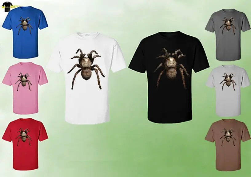 Unisex Spider Tarantula - T-Shirts Creepy Crawl Cartoon t shirt men New Fashion tshirt Loose Size top | Мужская одежда