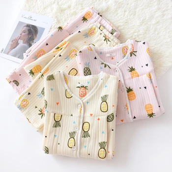 

Women's pajamas nursing pajamas, women's clothing 100% cotton padded pajamas postpartum pajamas casual home service suits