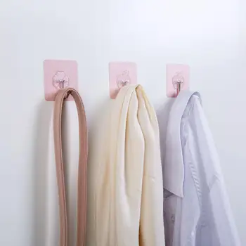 

10Pcs Wall Hooks Coat Hanger Key Holder Suction Cup For Kitchen Hanger Bathroom Waterproof Adhesive Rack Shelf Home Organizer