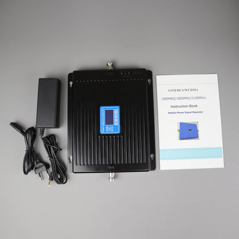 Мобильный усилитель сигнала ZQTMAX 2G 3G 4G 900 1800 2100 трехдиапазонный 75dB LTE UMTS GSM DCS WCDMA