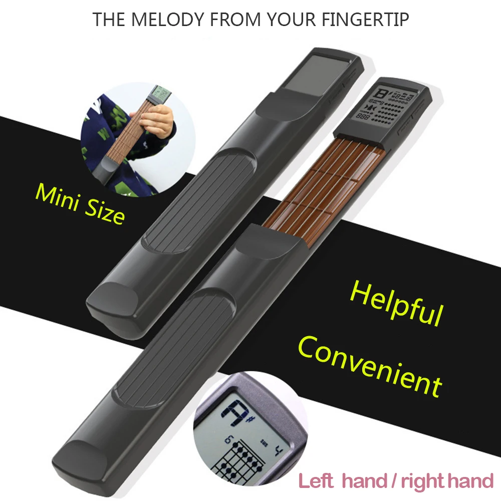 SOLO Electronic Screen Guitar Chord Trainer Portable Pocket Model Wooden Exercise Accessories | Спорт и развлечения