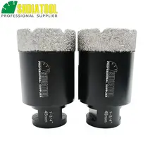 Special Price 2pcs 45mm Vacuum brazed diamond Dry drilling bits Diameter 1-3/4" drill bits 5/8-11 connection for marble granite tile Special Price 2pcs 45mm Vacuum brazed diamond Dry drilling bits Diameter 1-3/4" drill bits 5/8-11 connection for marble granite tile