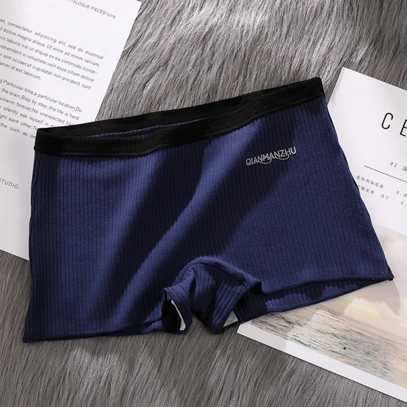 Women Safety Shorts Pants Seamless Thread Seamless Mid Waist Panties Underwear