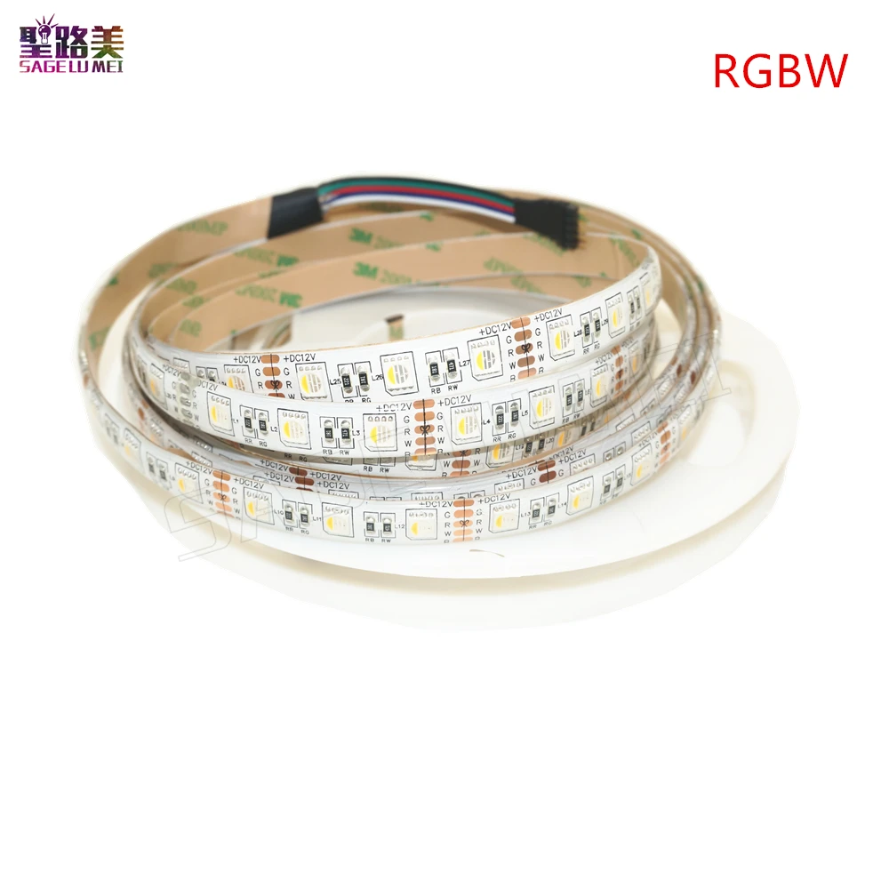 5 м DC12V RGBW /RGBWW 4 цвета в 1 светодиодный чип лента SMD 5050 гибкий светильник RGB +
