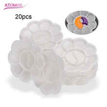 20 шт. тату-Палетка для ногтей, гелевая палитра для бровей, губ, цветной пигментный поднос, инструмент для маникюра, микроблейдинга, рисования