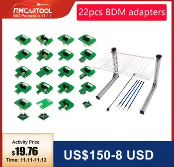 

OBD2 22pcs BDM Probe Adapters BDM Frame ECU RAMP For KESS KTAG FGTECH V54 BDM100 CMD100 BDM Frame Full Sets ECU Programmer