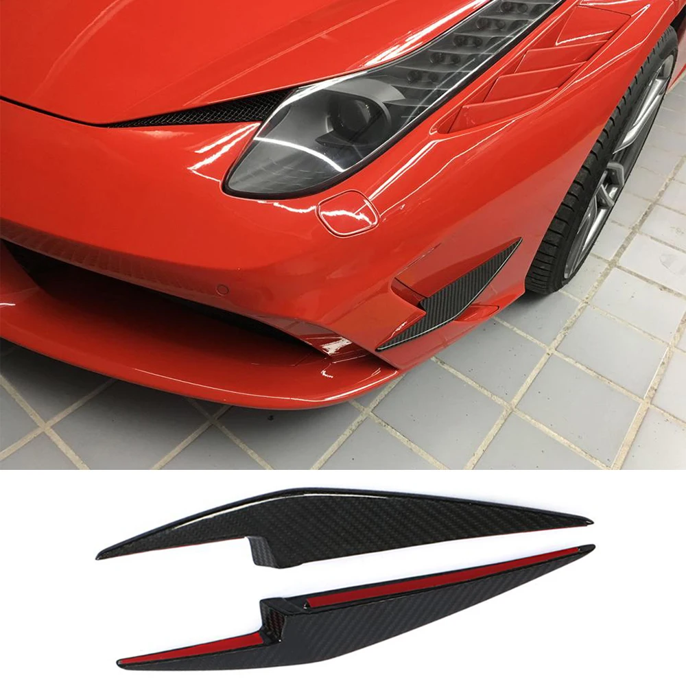 Передний бампер автомобиля сплиттеры плавники Canards для Ferrari 458 Speciale Настоящее углеродное волокно
