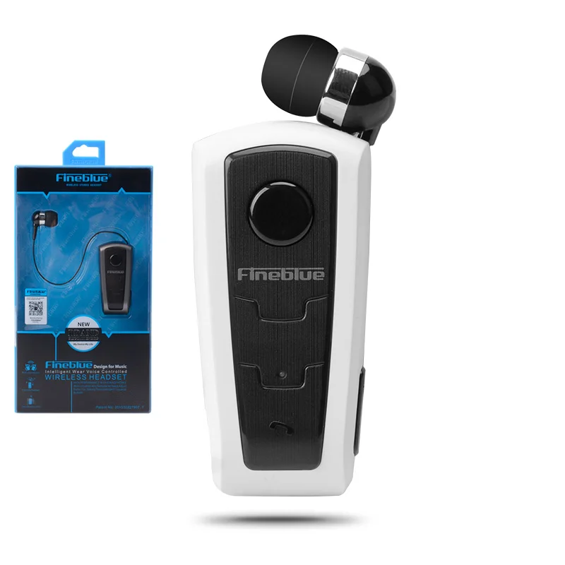 White 100 шт. Fineblue F910 зажим для ношения Bluetooth 4,0 наушники вибрирующие оповещения бизнес гарнитура с микрофоном через DHL - Цвет: White