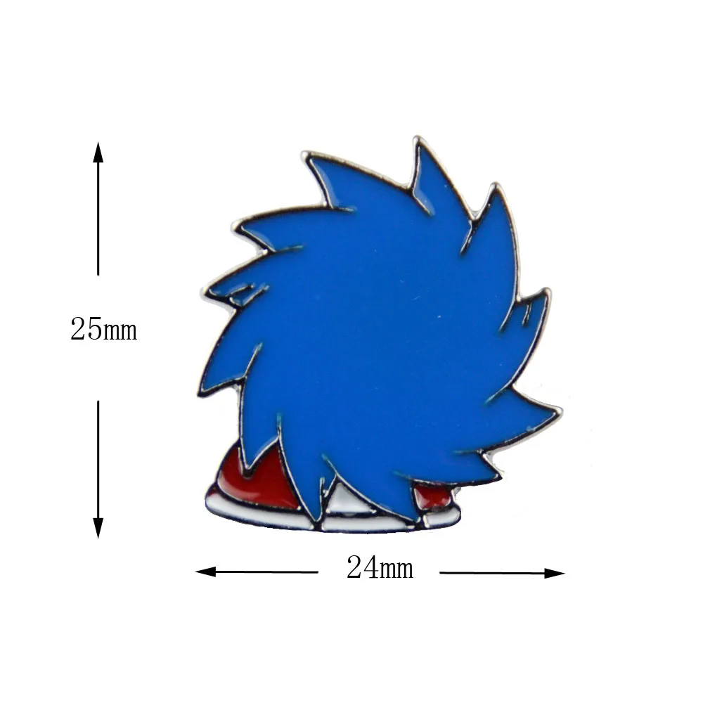 

100pc Game Sonic Badge Brooch Pin Cartoon Characters Collar Pin Backpack Jewelry Accessories
