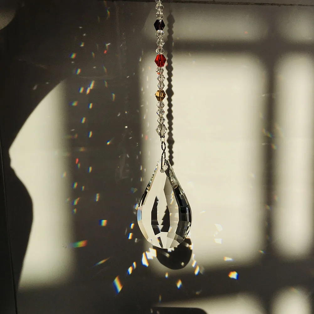 2 шт./компл. 30& 50 мм с украшением в виде кристаллов окна Ловец Солнца коллекция бисера в стиле «Ловца снов» окна садовый декор Радуга, прозрачного хрусталя призмы