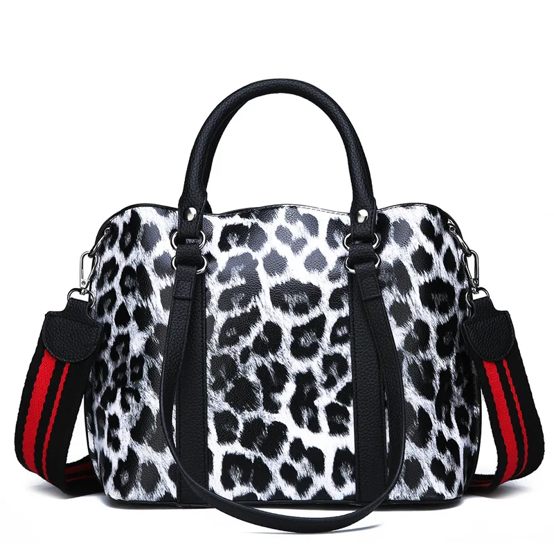 

2018 New Style WOMEN'S Bag Versatile Big Bag Simple Large Capacity Handbag Europe And America Fashion Leopord Pattern Ol WOMEN'S