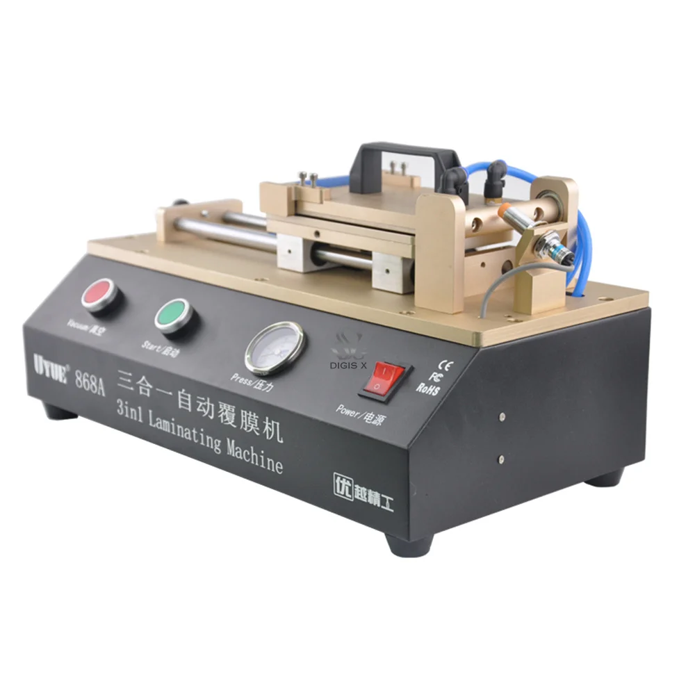 868A 3-in-1 Automatic OCA Film Laminating Machine With Built-in Vacuum Pump and Air Compressor For LCD Screen Repair