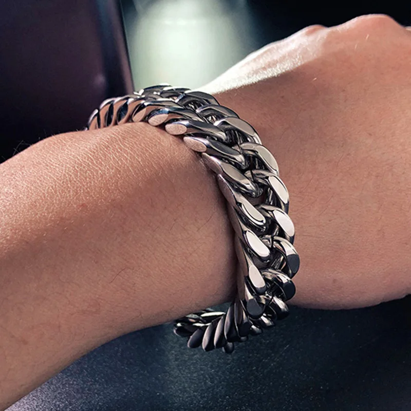 Мужской браслет цепочка из нержавеющей стали в стиле хип хоп|Цепочки и браслеты| |
