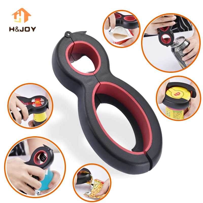 

6 in 1 Opener Multi Function Twist Bottle Opener Stainless Steel Jar Gripper Can Wine Beer Lid Twist Off Jar Opener Claw