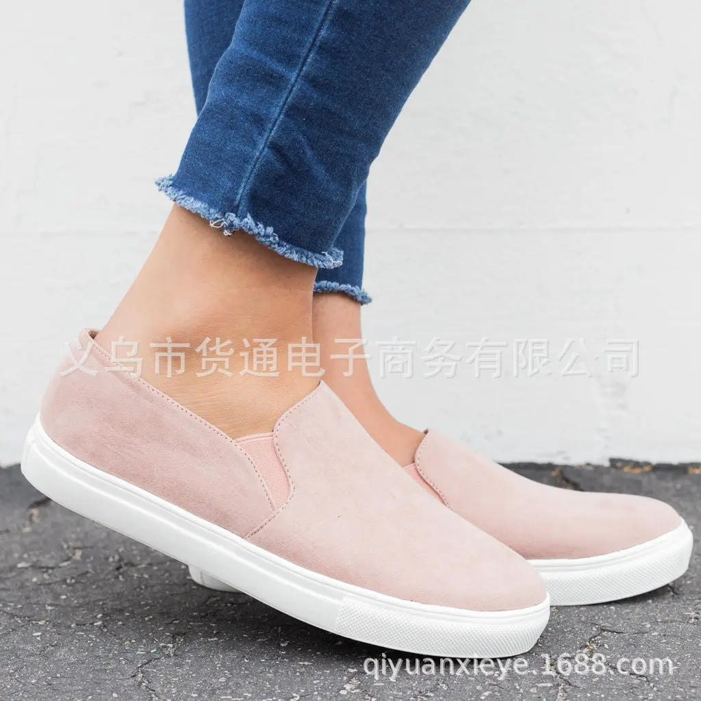 

2019 New Style Large Size Solid Color Canvas Shoes Low-Cut Leopord Pattern Casual Shoes WOMEN'S Thin Shoes