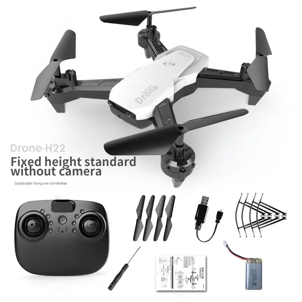 1 battery H22 Wifi в режиме реального времени воздушный Дрон RC FPV WiFi Дрон RC складной Дрон вертолет без камеры Безголовый режим Дрон - Цвет: 1 battery