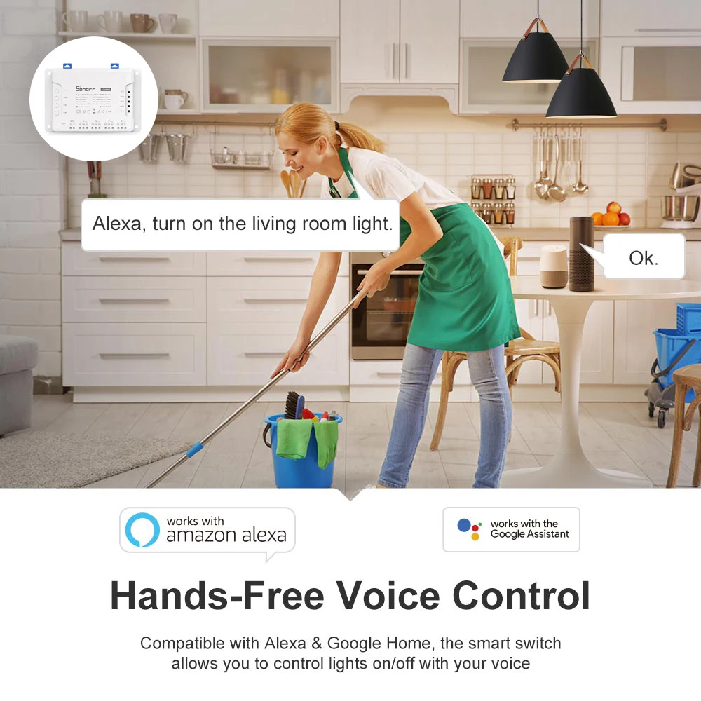 Реле Sonoff 4CH Pro R2 / R3 умный модуль переключения Wi Fi 4 канальный управление через