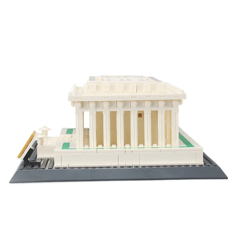 WANGE architecture Series США Lincoln Memorial строительные блоки наборы кирпичи классический город Skyline модель детские игрушки