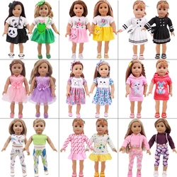 Vêtements et chaussures de poupée pour fille de 18 pouces, jupe en fil de nœud fait à la main, sweat à capuche lapin adapté pour 41 43cm, accessoires de bébé Reborn, cadeau bricolage pour enfants 