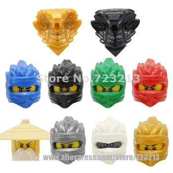 

10/12pcs Ninja Figure Head Set Snake Jay Kai Lloyd Wu Nya Garmadon Cyrus Borg Model Building Blocks Brick Toys JY1631 JY1408