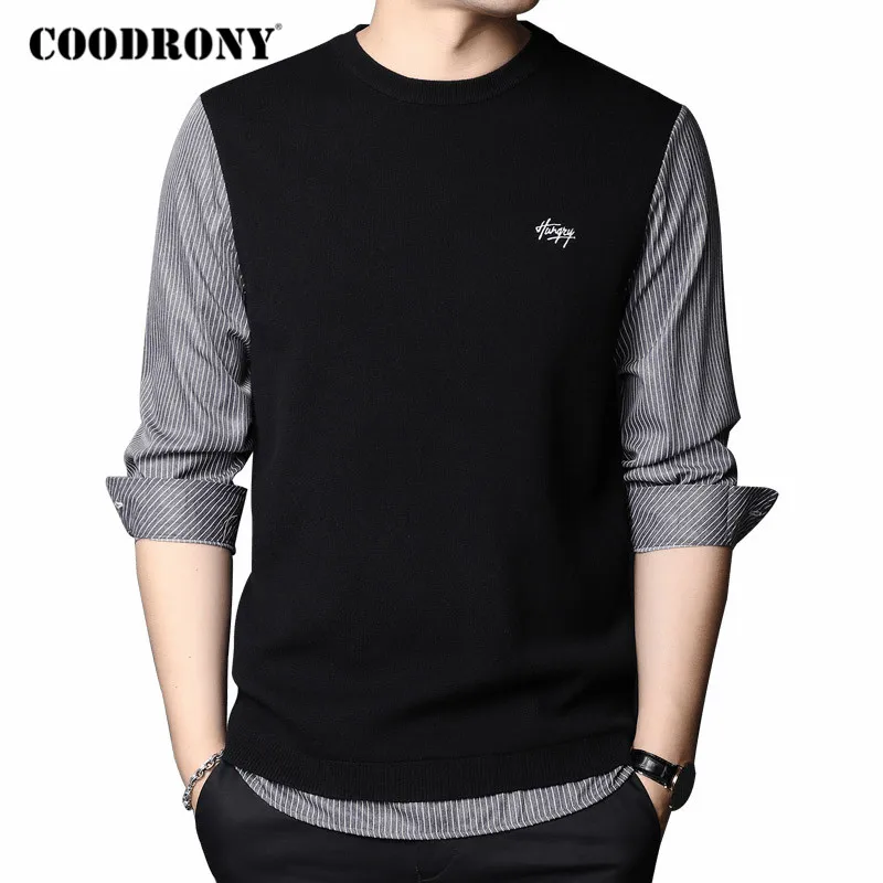 

COODRONY Brand Sweater Men Streetwear Fashion Pull Homme O-Neck Knitwear Shirt 2020 Autumn Winter New Arrival Pullover Men C1105