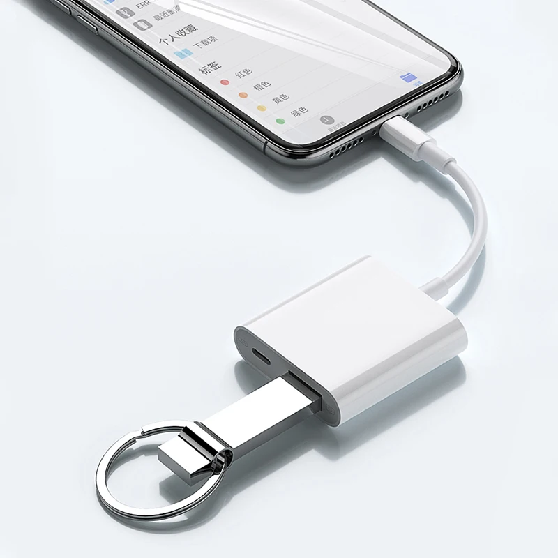 Hacrin OTG адаптер для Lightning-USB 3 Камера Клавиатура OTG кабель конвертер данных для iPhone iPad для Apple ios 13 OTG адаптер
