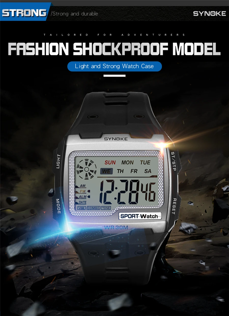 Men's Digital Watch Men Sports Wristwatch LED Dual Time Pedometer Alarm Clock 50M Waterproof Military Watches Relogios Masculino