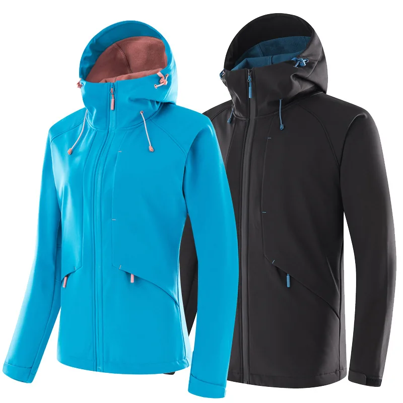 

New Solid Hooded Fleece Waterproof Winter Hunting Heated Coat Outdoor Windproof Clothing Fishing Hiking Ski Jackets
