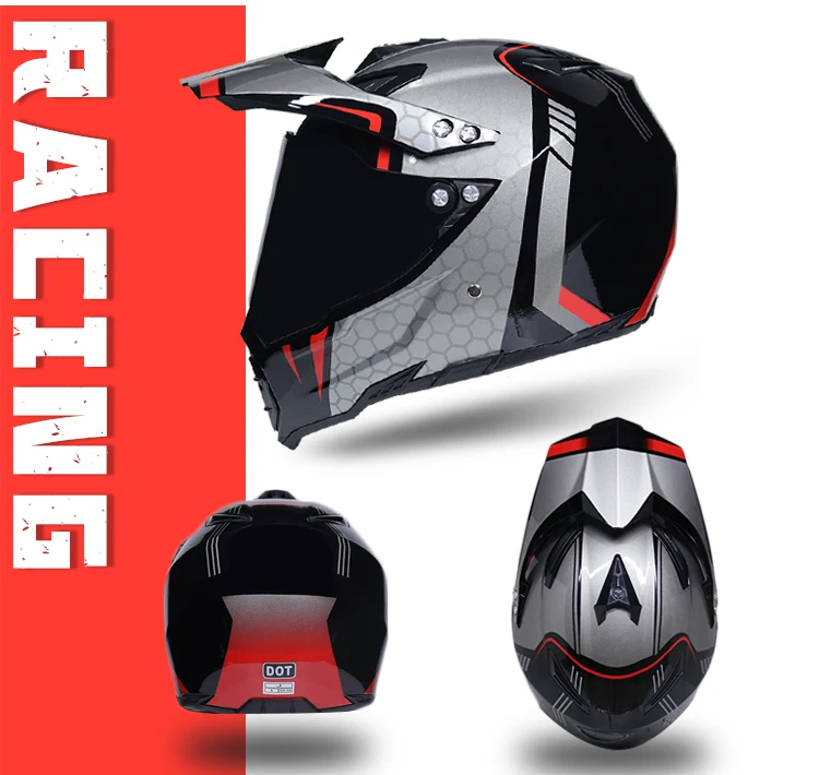 Шлем moto cross ORZ128 внедорожный шлем moto rcycle гоночный шлем дорожный шлем двойного назначения шлем полный шлем, мотоциклетный шлем
