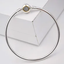 Двухцветный браслет-цепочка в виде змеи MOMEMTS, подходит для 925 пробы, серебряный браслет, украшение из бисера, ювелирные изделия в европейском стиле