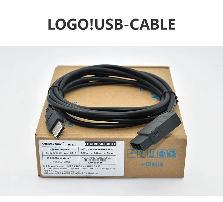USB-LOGO PLC Programming Cable LOGO! USB-Cable For Siemens RS232 6ED1 057-1AA01-0BA0