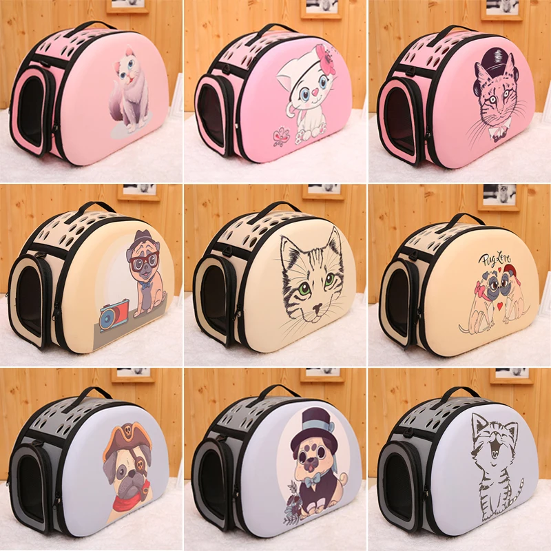 Dog Carrier Bag Portable Cats Handbag Foldable Travel Bag Puppy Carrying Mesh Shoulder Pet Bags