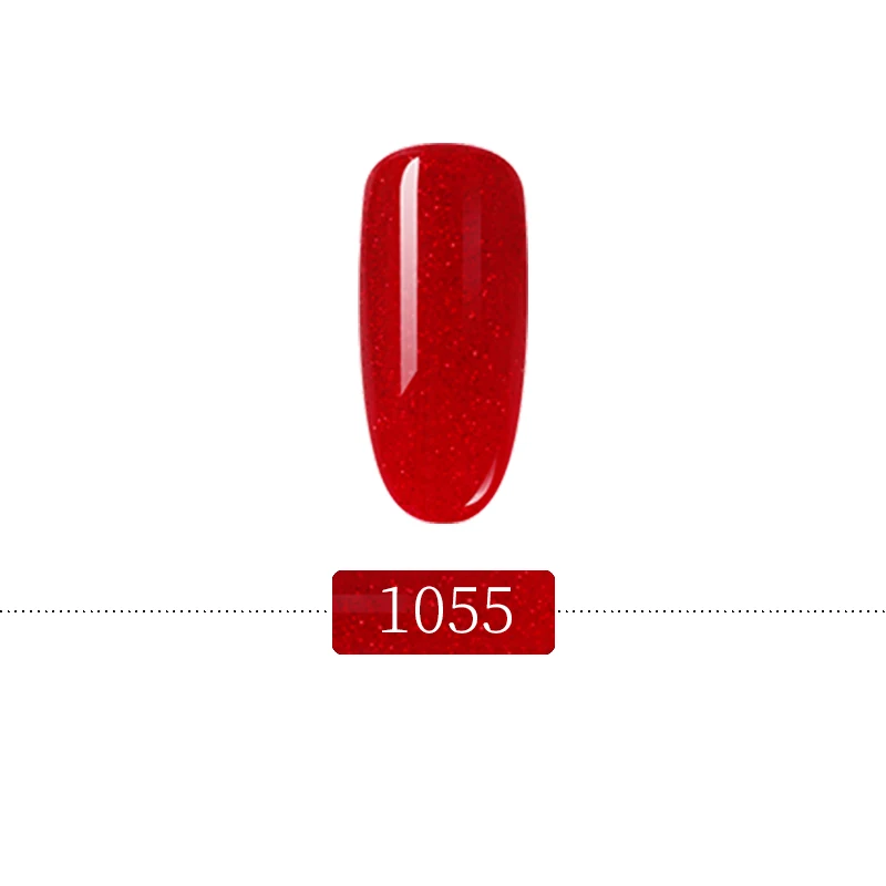 HNUIX 7,3 мл Краска гель лак Китайский Красный Цвет гель лак для ногтей Набор для самостоятельного маникюра верхняя основа пальто Hybird дизайн ногтей праймер - Цвет: 1055