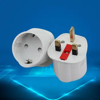 

Portable UK to EU European Power Socket Plug Adapter Travel Charger Converter