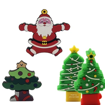 

XMAS New Year Gift Cute Cartoon USB Flash Drive 2.0 Christmas Pendrive 32GB 64GB Memory Stick 128MB for Photography Disk Storage