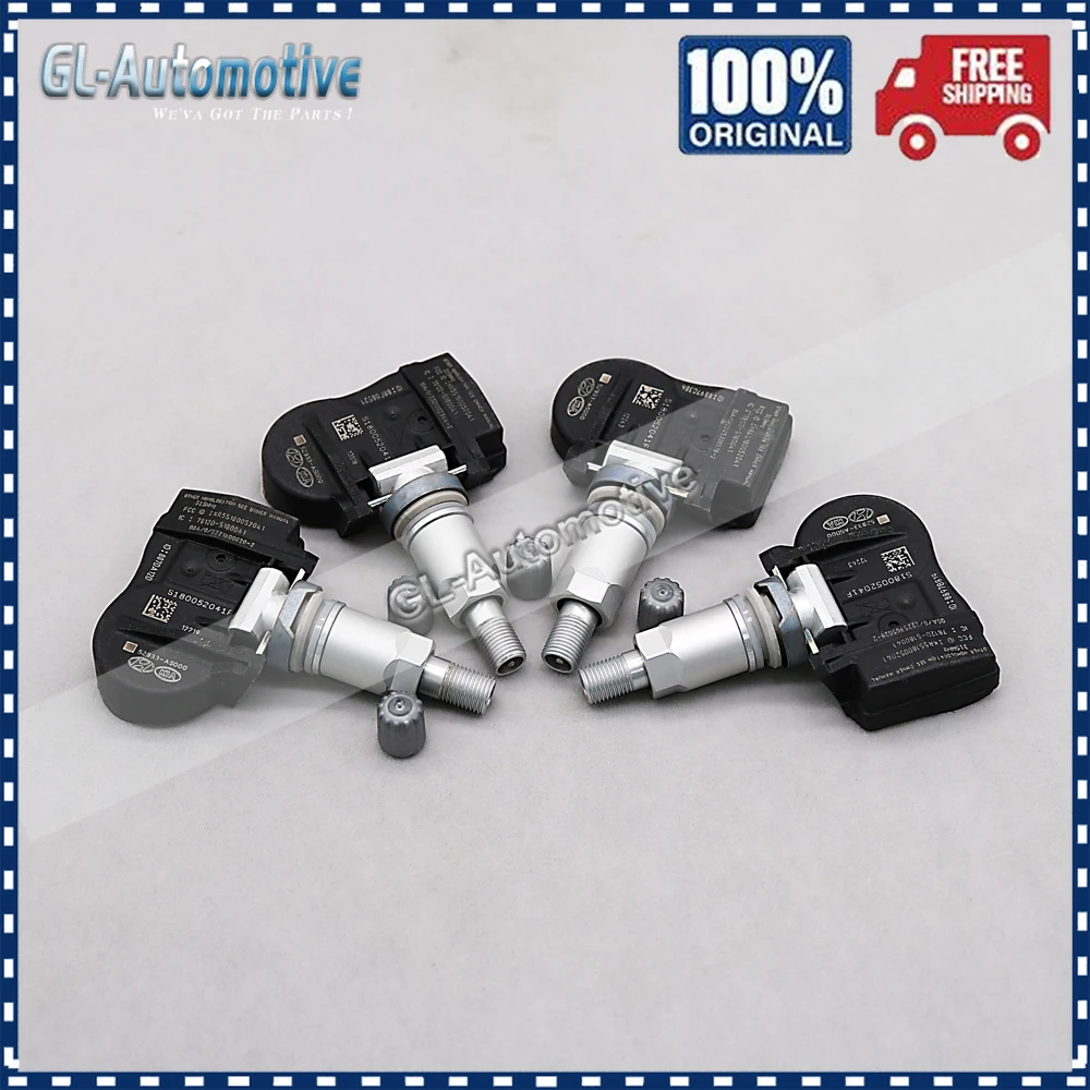 

Set of (4) TPMS 52933-2M001 Tire Pressure Sensor for HYUNDAI SONATA ACCENT KIA CADENZA FORTE OPTIMA SOUL 52933 2M001 315MHz