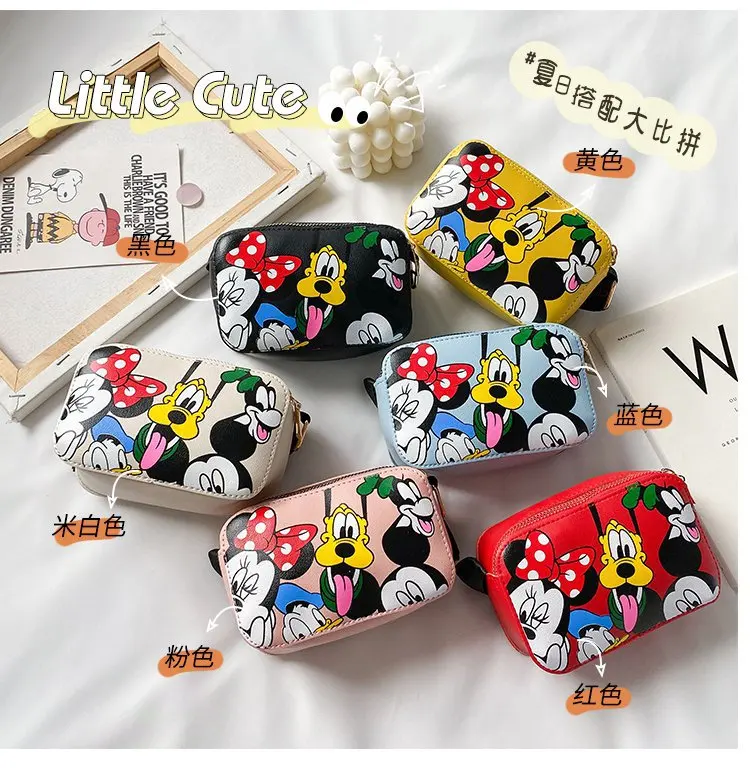 Women Crossbody Bags Disney Cartoon Shoulder Bag for Girls Kids Cute Mickey Mouse Fashion Printed Handbag Children's Gifts