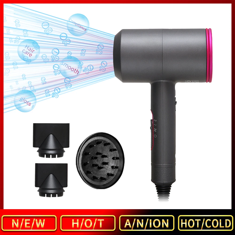 Asciugacapelli professionale ionico negativo, asciugacapelli potente, asciugacapelli da viaggio, asciugacapelli per uso domestico, asciugacapelli caldo freddo, asciugacapelli da salone_voghion.com