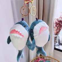 Креативный милый плюшевый кулон в виде голубой акулы, маленькая кукла, школьный кулон, автомобильный брелок для ключей, подарки для женщин, брелок